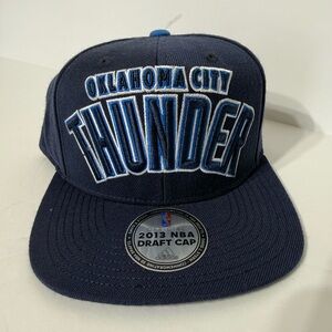 NEW Oklahoma City Thunder Hat Snap Back 2013 NBA Basketball Mens Blue Adidas OKC